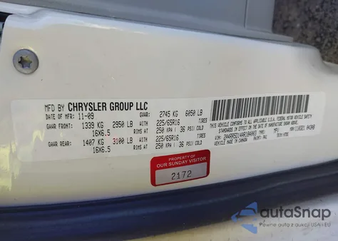 2010 Chrysler Town & Country Touring from USA, damaged, VIN 2A4RR5D14AR184003